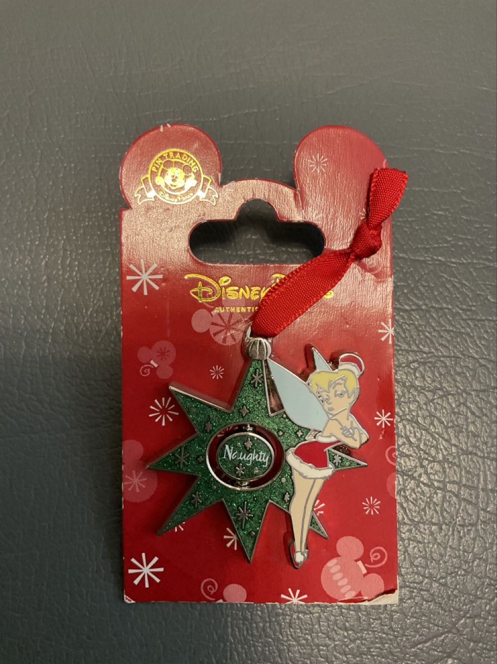 Tinkerbell - On Christmas Green Star - Naughty/Nice  pin collectible - Main Image 1
