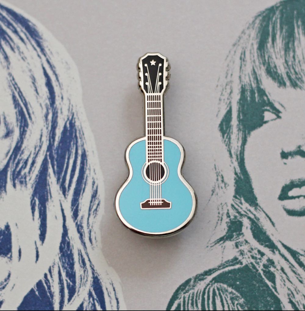 Pink & Blue Sky Guitar - Enamel Pin pin collectible - Main Image 2