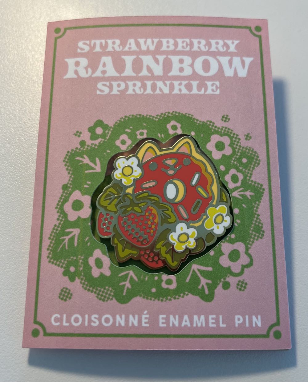 Strawberry Rainbow Sprinkle  pin collectible - Main Image 2