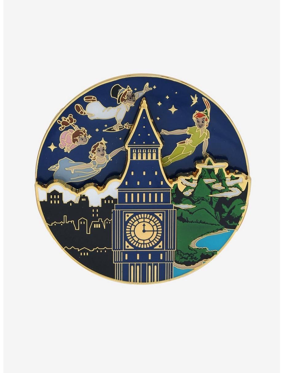 Loungefly Disney Peter Pan London and Neverland Spin Enamel Pin - BoxLunch Exclusive  pin collectible - Main Image 2