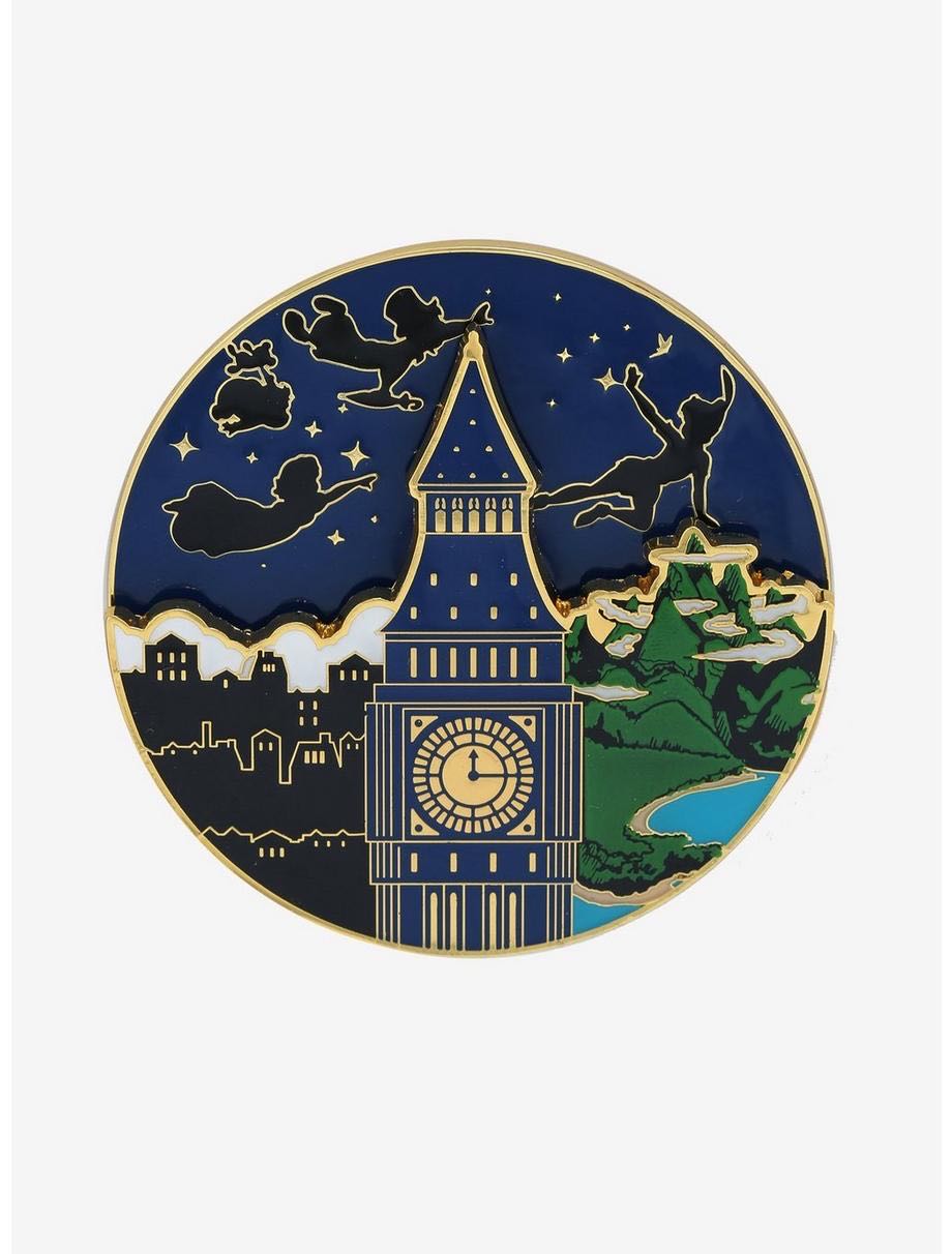 Loungefly Disney Peter Pan London and Neverland Spin Enamel Pin - BoxLunch Exclusive  pin collectible - Main Image 3