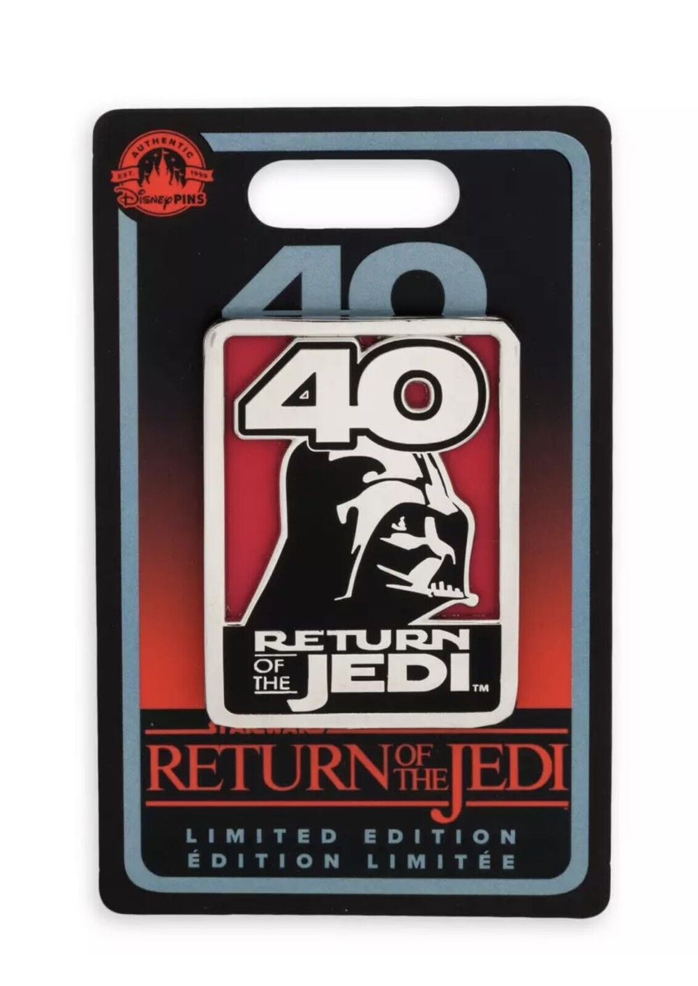 Star Wars: Return of the Jedi 40th Anniversary Darth Vader Pin - Metal, Enamel pin collectible [Barcode 465054978628] - Main Image 2