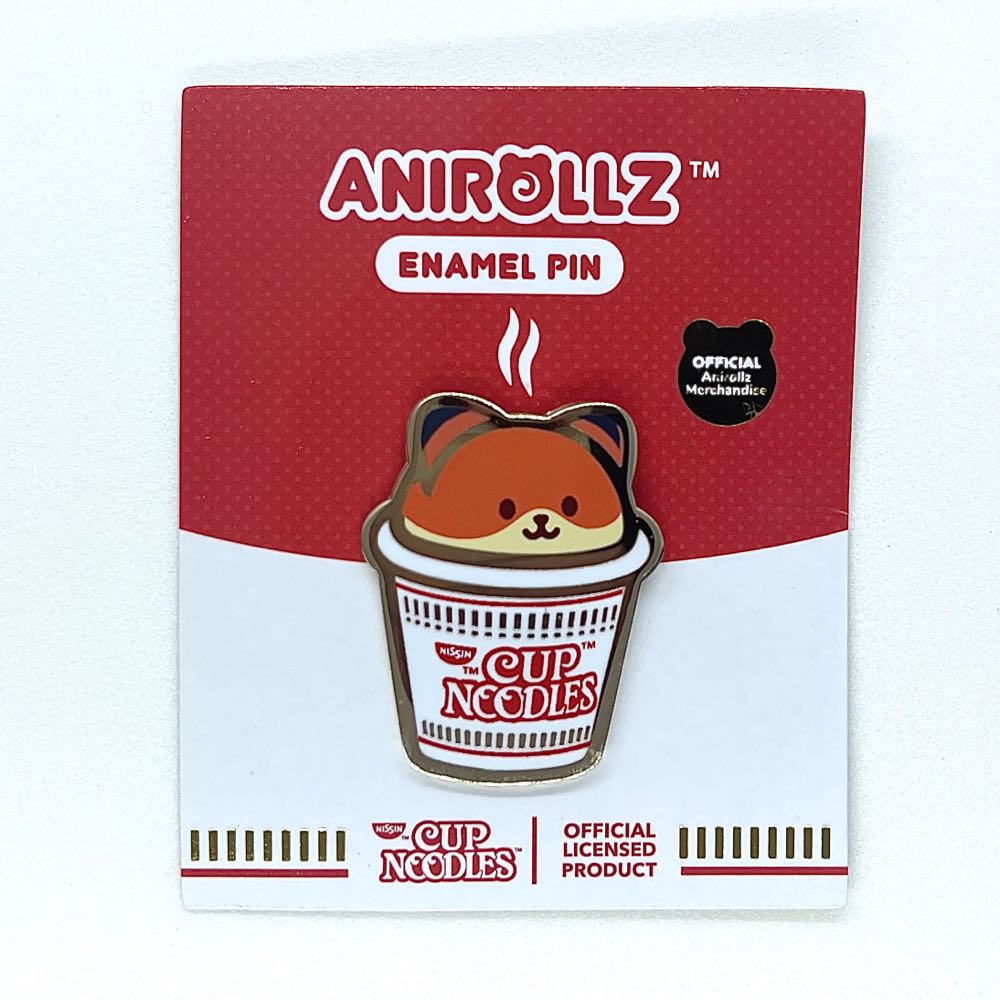 Anirollz Nissin Cup Noodles Foxiroll Enamel Pin - Hard Enamel pin collectible - Main Image 2