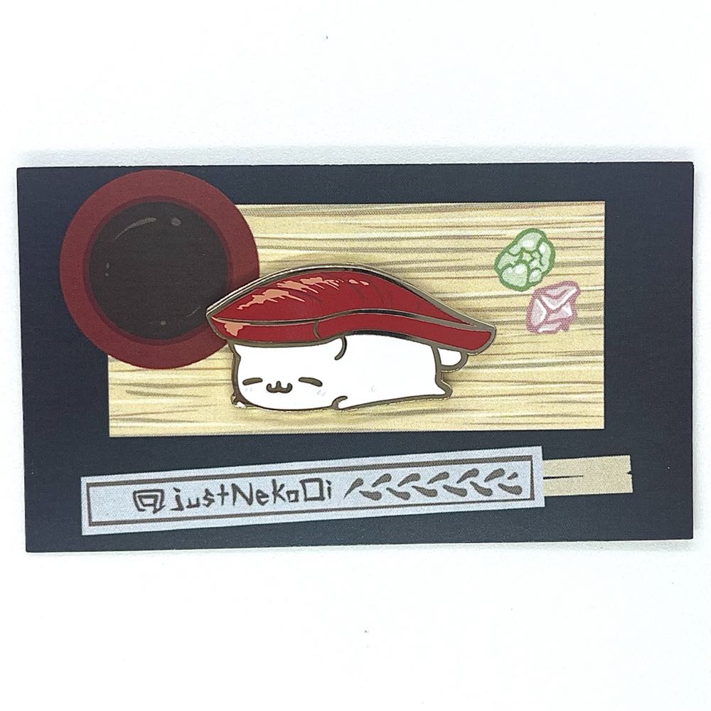 Sushi Cat Mewchi Hard Enamel Pin - Rice Kitty Nigiri - Hard Enamel pin collectible - Main Image 2