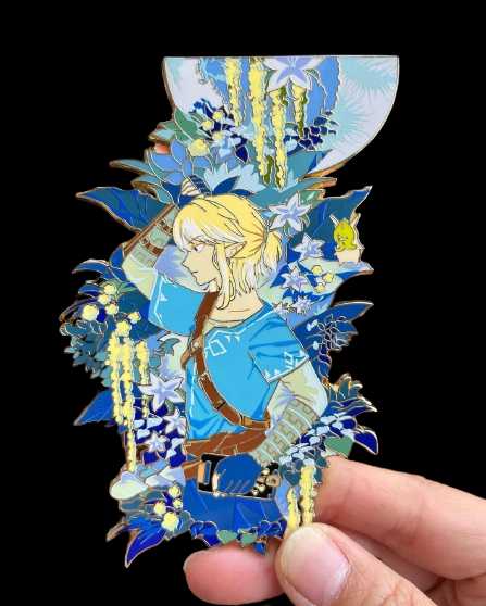 LoZ BOTW Link And Zelda By Liu_hagaren - Enamel pin collectible - Main Image 2