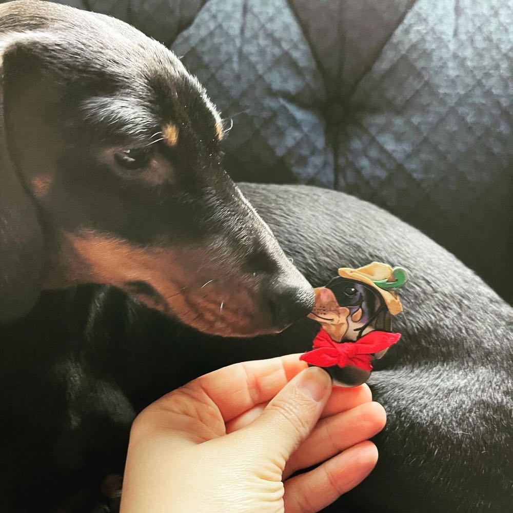 MukkaChunks - Magnus the Dachshund - Brooch pin collectible - Main Image 4