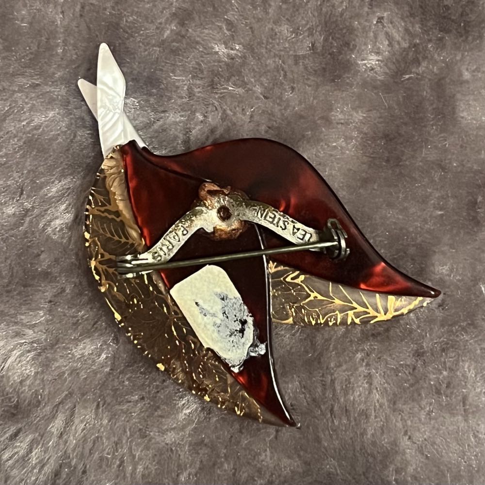 Lea Stein - Gold Series Leaves - Brooch pin collectible - Main Image 2