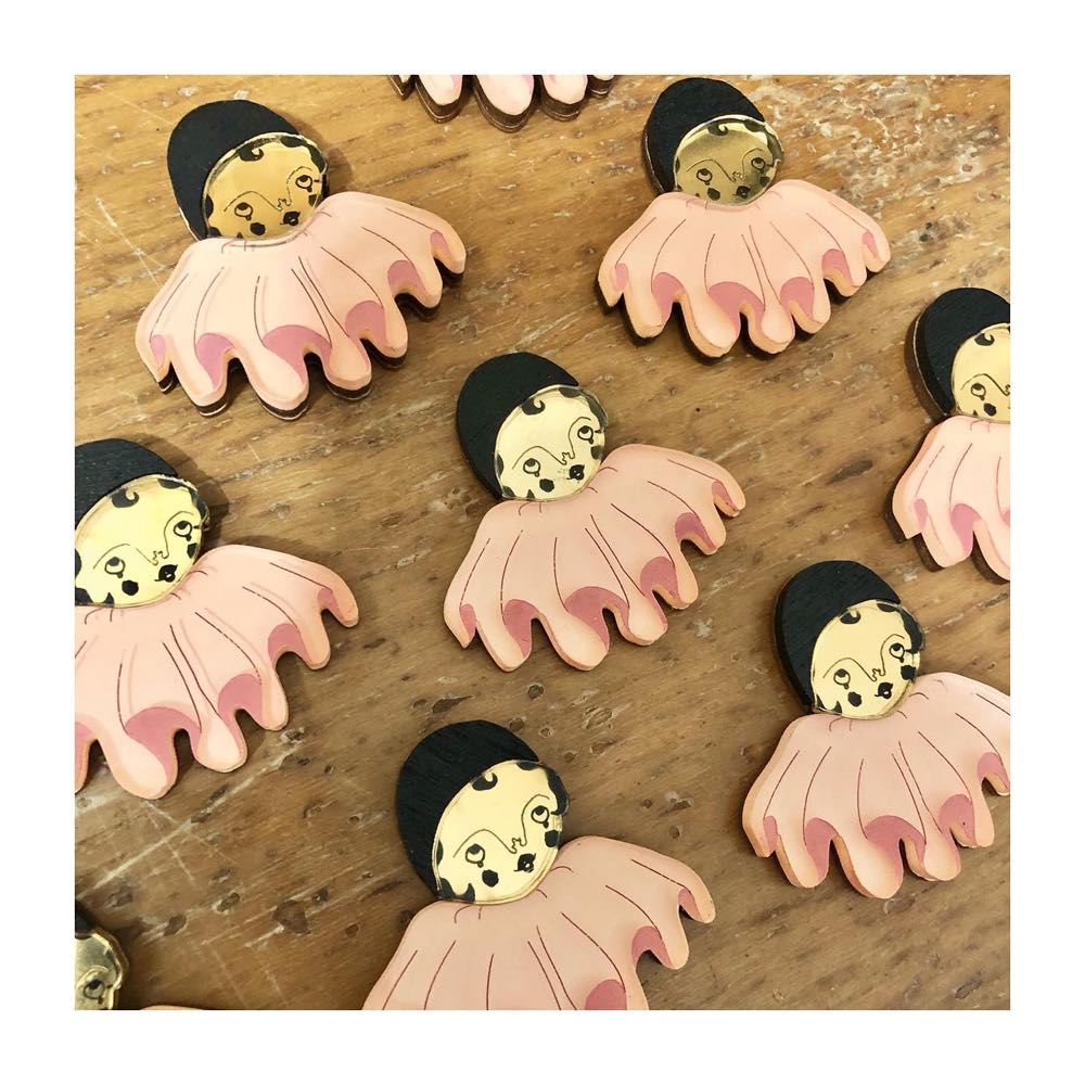 Lou Clarke - Pierrot Earrings - Earrings pin collectible - Main Image 2