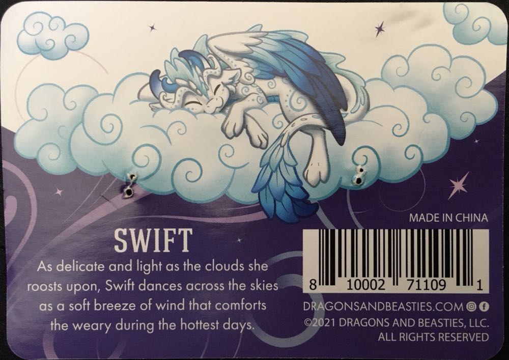 D&B Swift (Air) Elemental Dragons - Enamel Pin pin collectible [Barcode 810002711091] - Main Image 2
