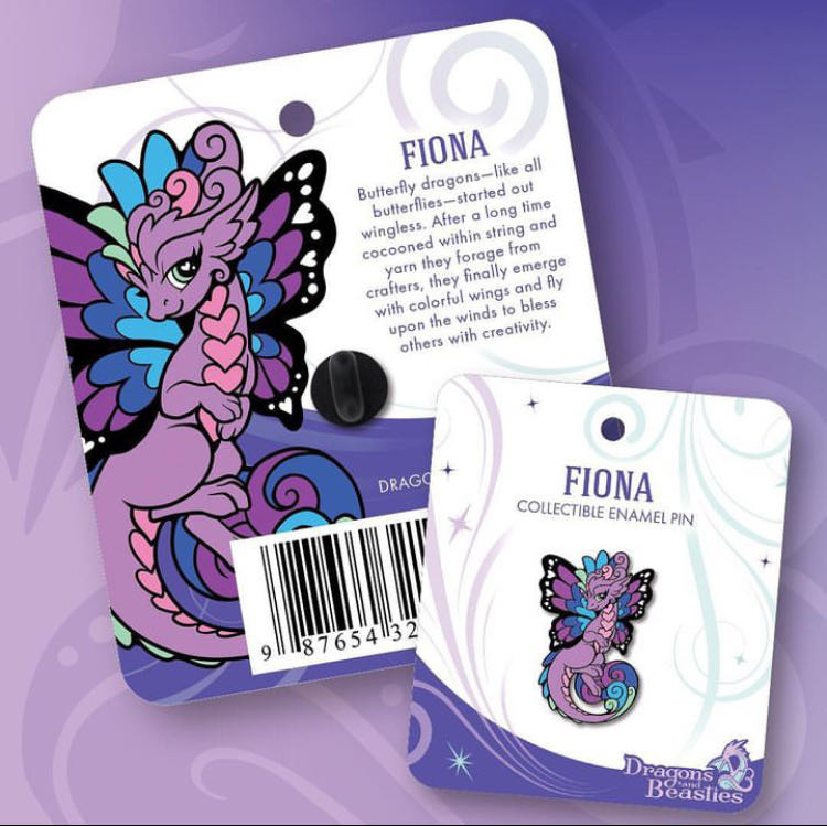 D&B Fiona Butterfly Dragon - Enamel Pin pin collectible - Main Image 2