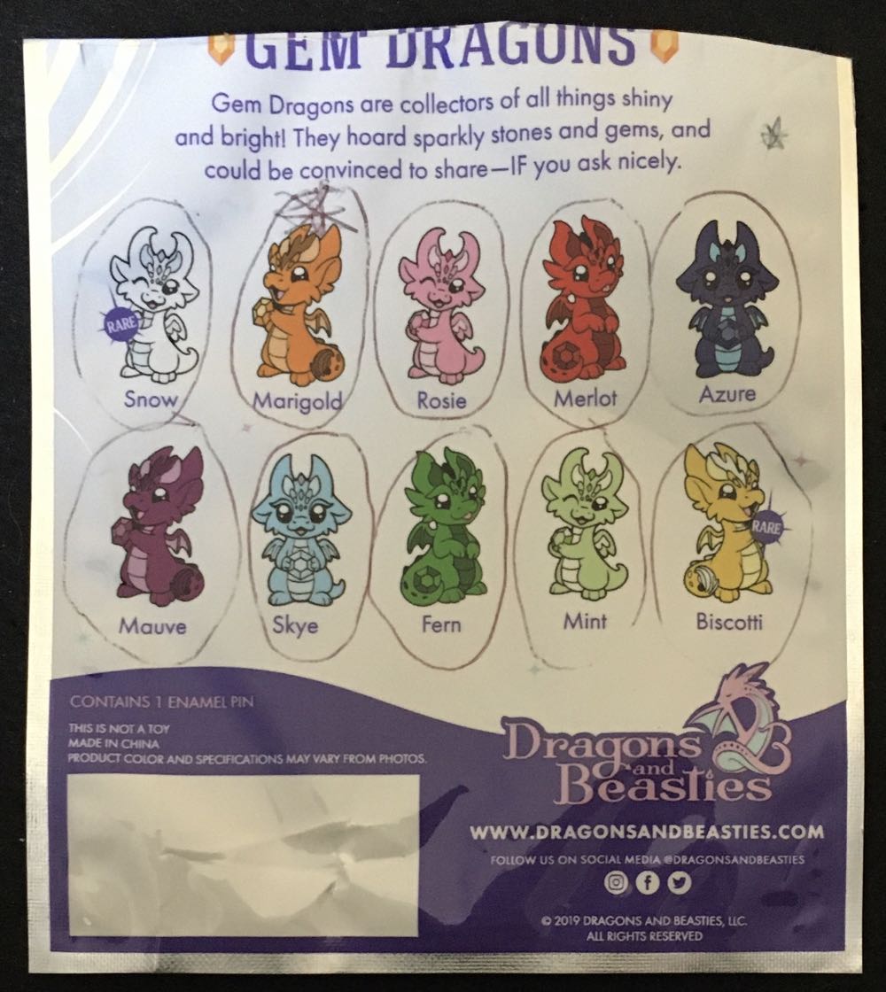 D&B Rosie Gem Dragons Series 1 - Enamel Pin pin collectible - Main Image 3