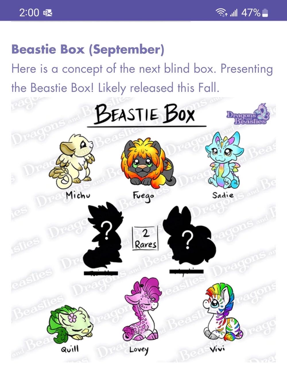 D&B Sadie & Quill Beastie Box - Enamel Pin pin collectible [Barcode 810002711411] - Main Image 4