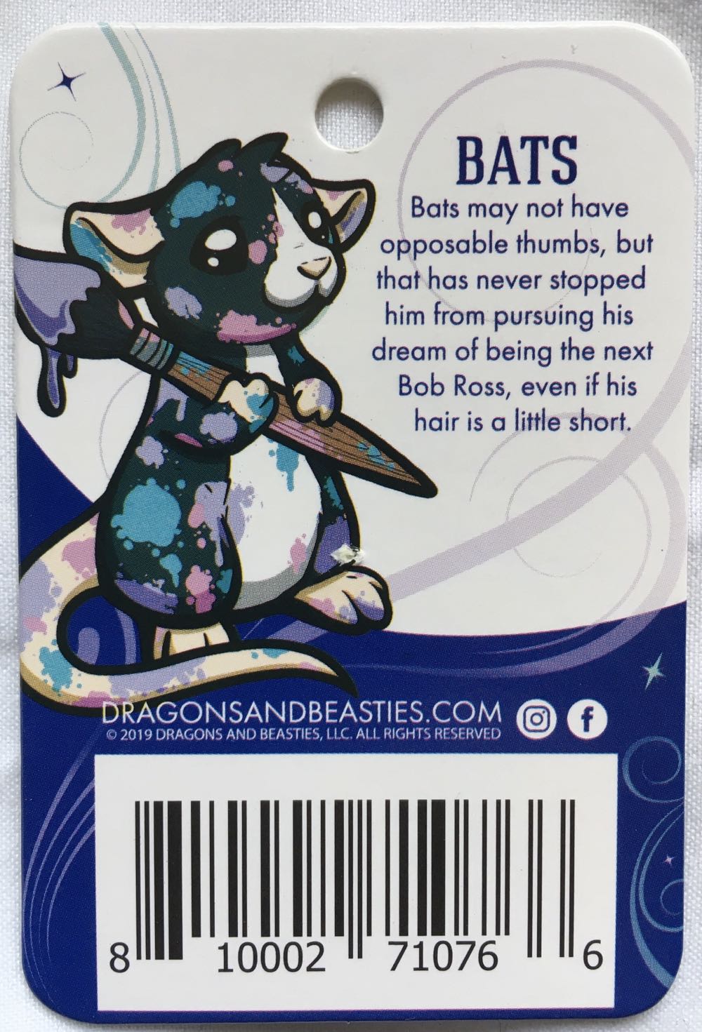D&B Painter “Bats” The Artist Rat - Enamel Pin pin collectible [Barcode 810002710766] - Main Image 3