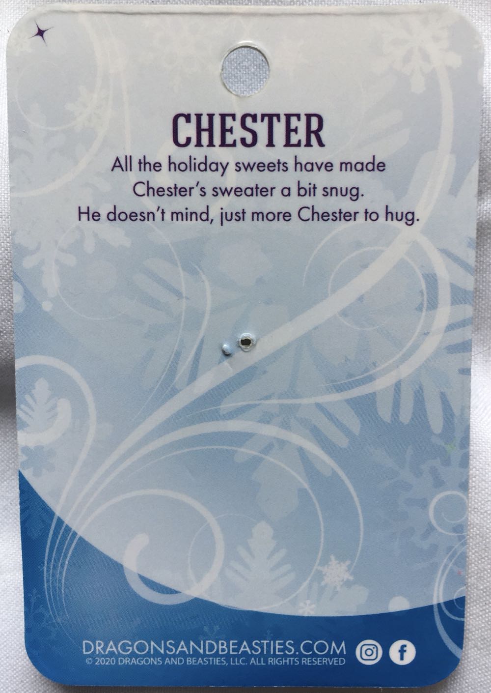 D&B Chester Holiday Dragon - 2020 Holiday Mystery Box - Enamel Pin pin collectible - Main Image 3