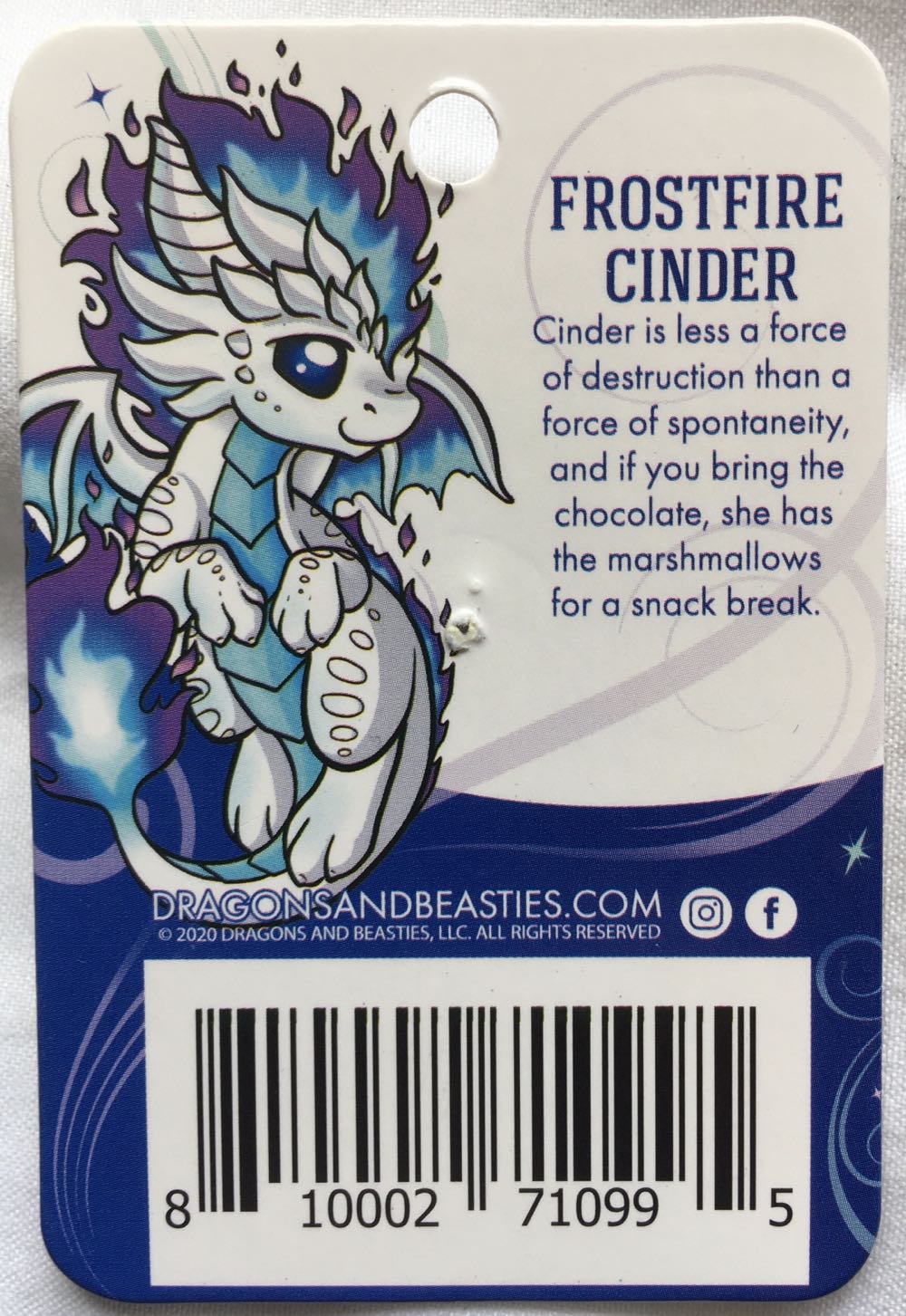 D&B Frostfire Cinder (Fire) Elemental Dragons (Patreon Exclusive) - Enamel Pin pin collectible [Barcode 810002710995] - Main Image 2