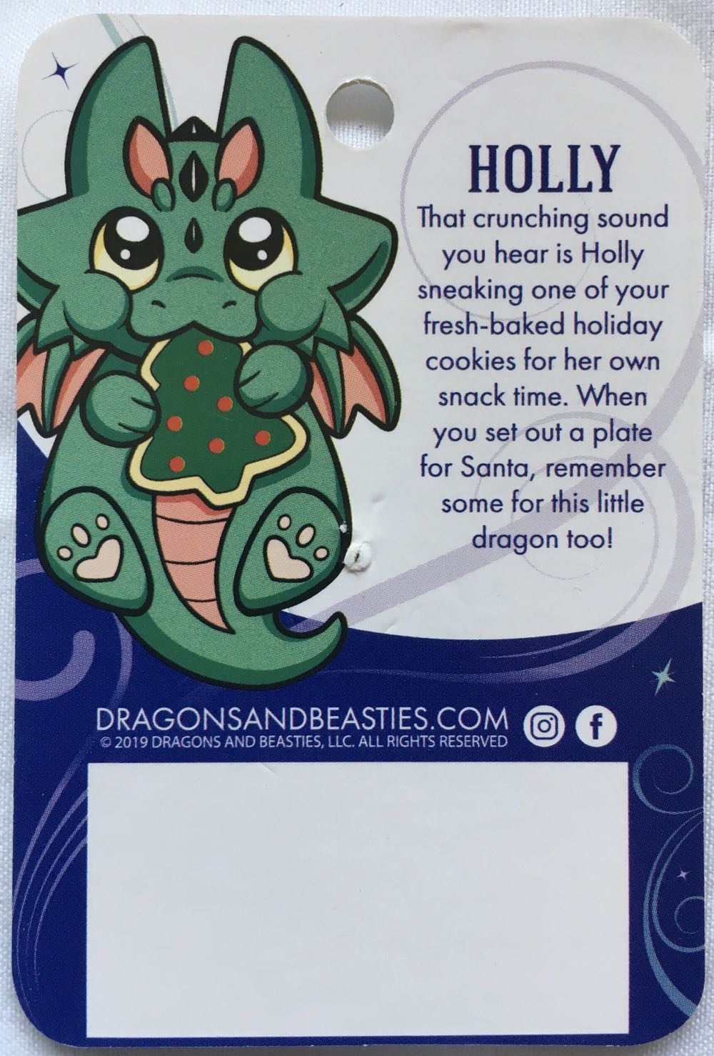 D&B Holly Holiday Dragon - 2019 Holiday Surprise Bag - Enamel Pin pin collectible - Main Image 2