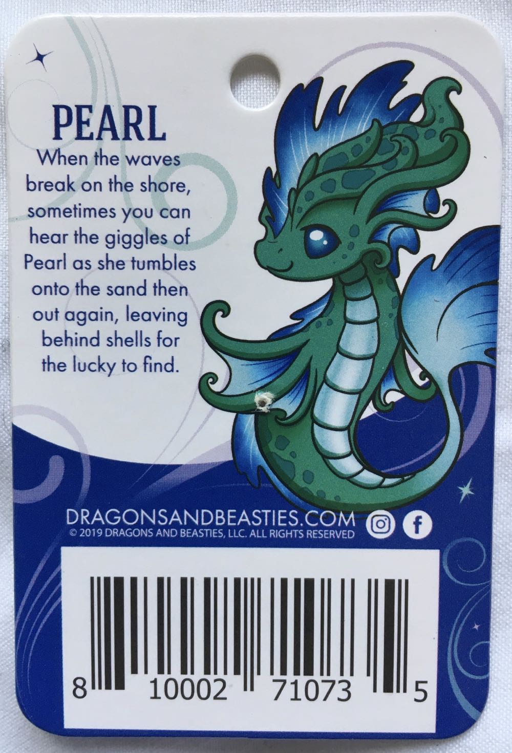 D&B Pearl (Water) Elemental Dragons - Enamel Pin pin collectible [Barcode 810002710735] - Main Image 2
