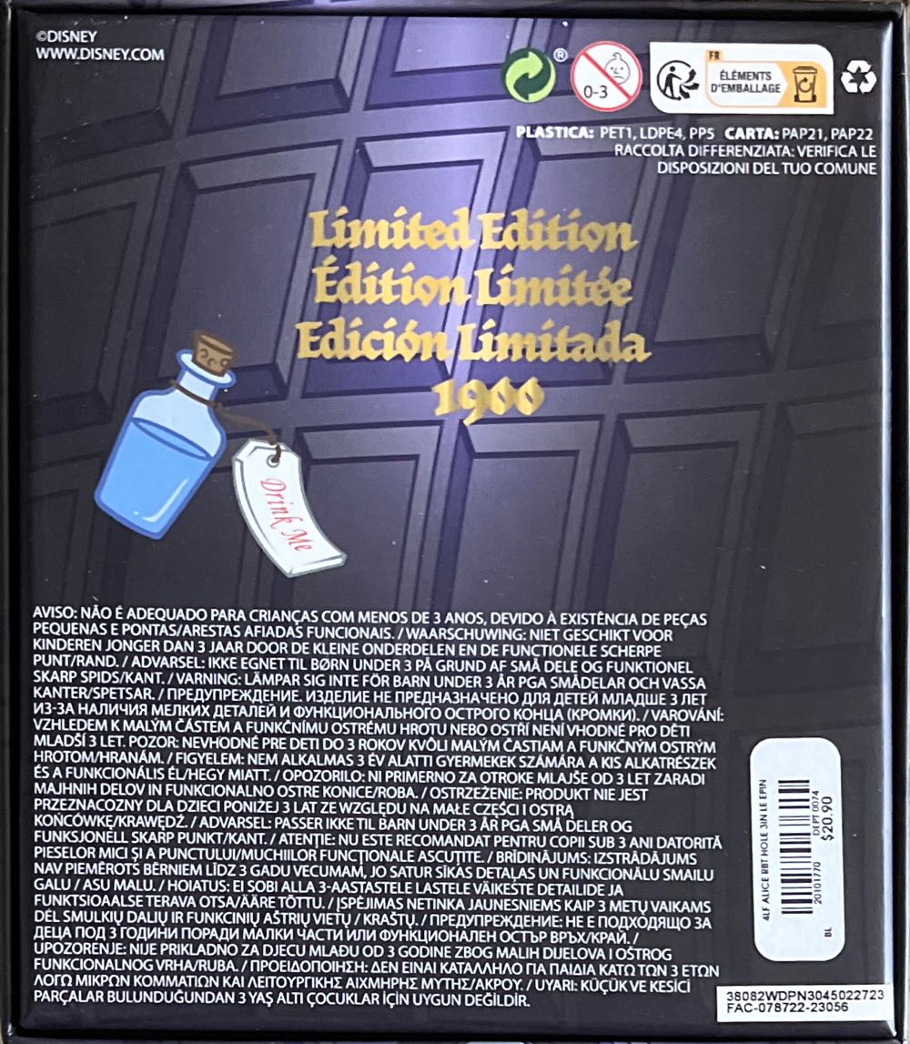 Alice Down The Rabbit Hole - Disney Loungefly pin collectible - Main Image 2