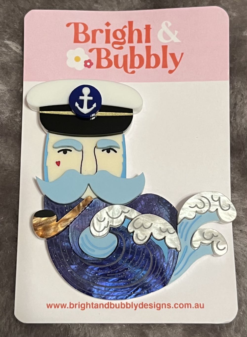 Bright & Bubbly Designs - Captain of the Sea - Brooch pin collectible - Main Image 3