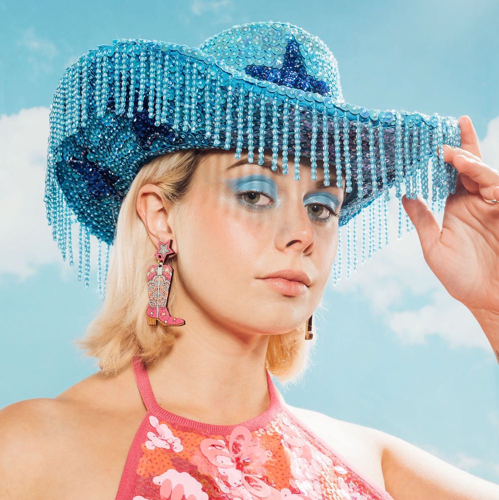 Rylee & Ink - Space Cowboy Boot Dangles - Earrings pin collectible - Main Image 2