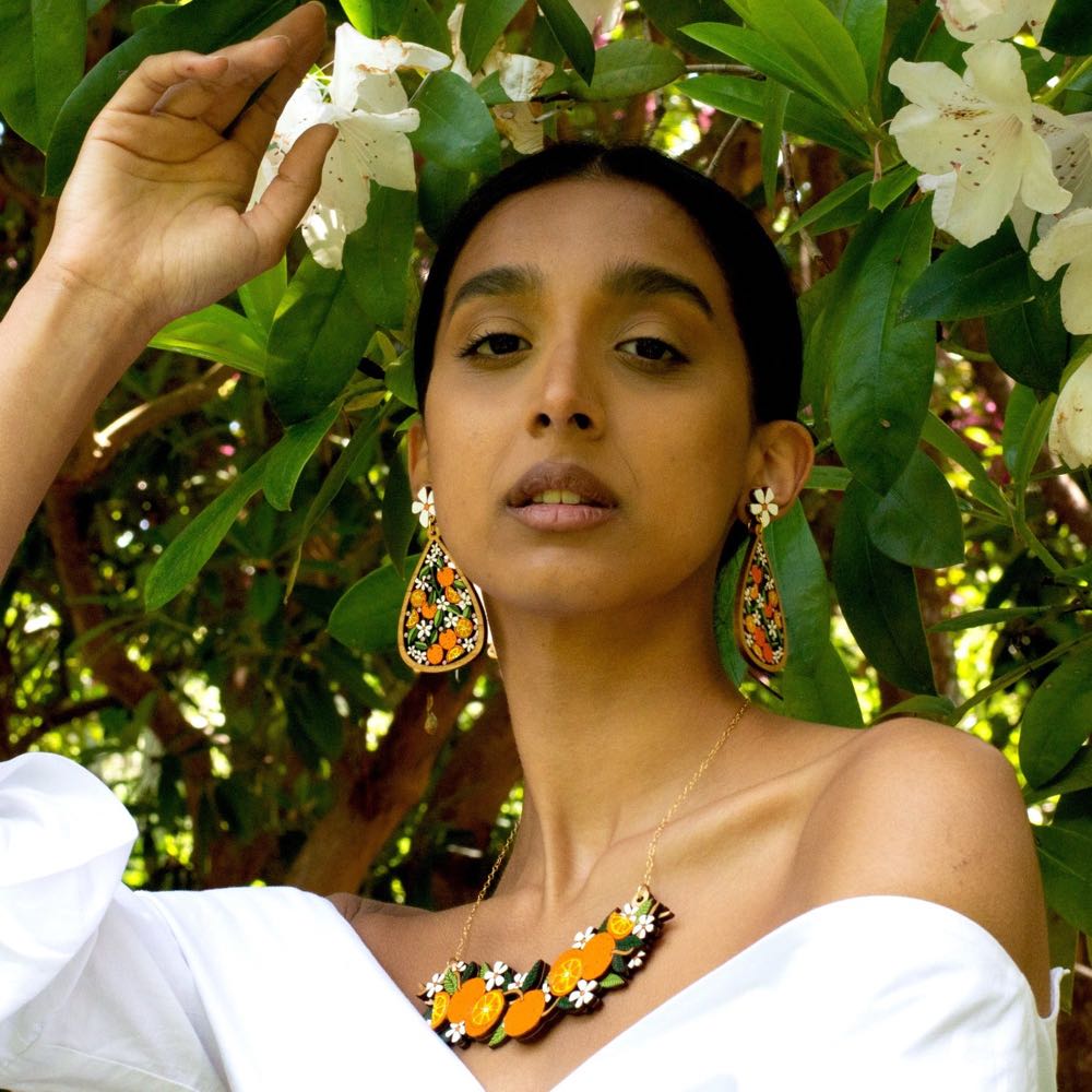 Rylee & Ink - Orange Blossom Dangles - Earrings pin collectible - Main Image 2