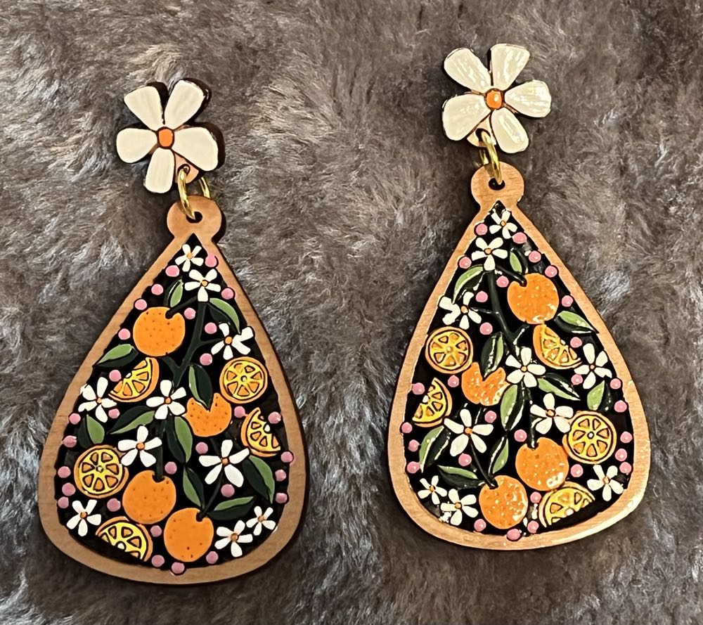Rylee & Ink - Orange Blossom Dangles - Earrings pin collectible - Main Image 4
