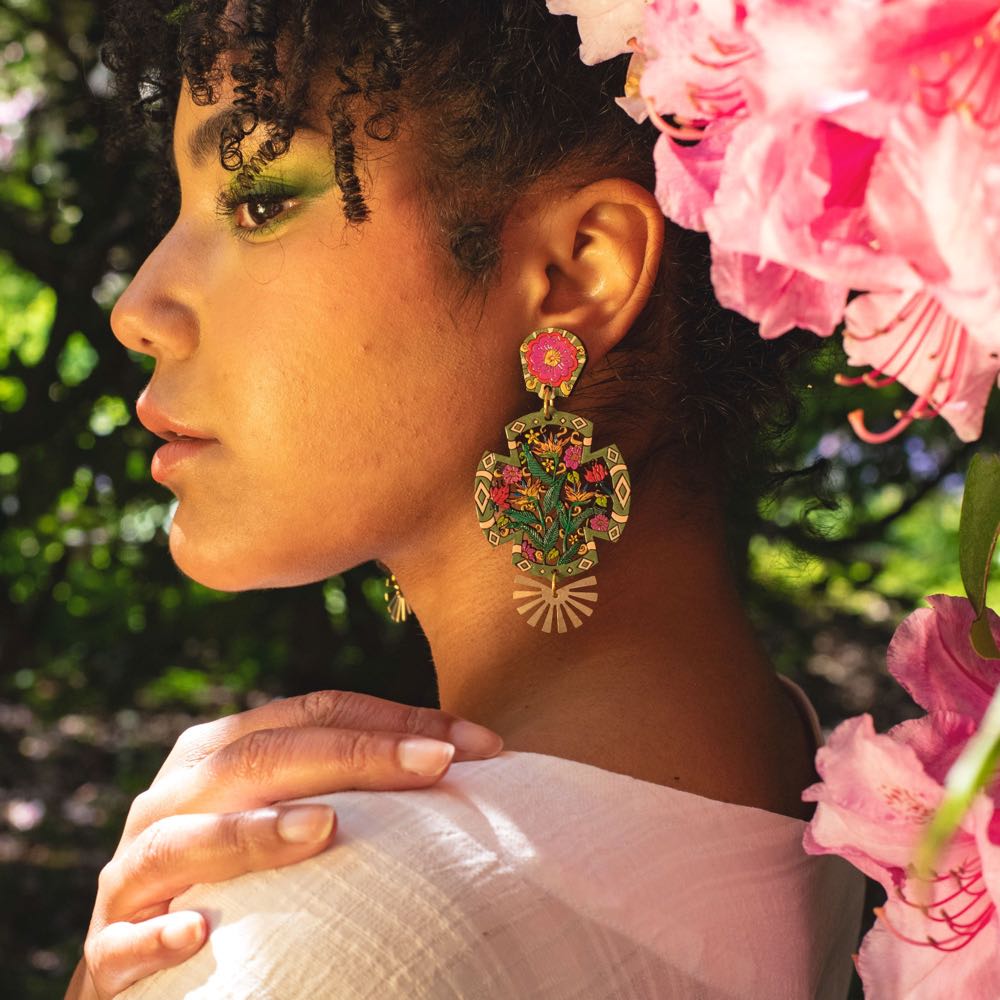 Rylee & Ink - Bird of Paradise Dangles - Earrings pin collectible - Main Image 2