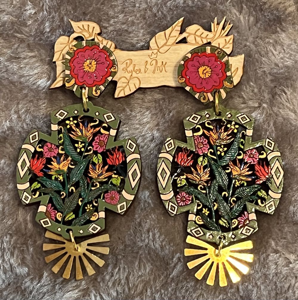 Rylee & Ink - Bird of Paradise Dangles - Earrings pin collectible - Main Image 4