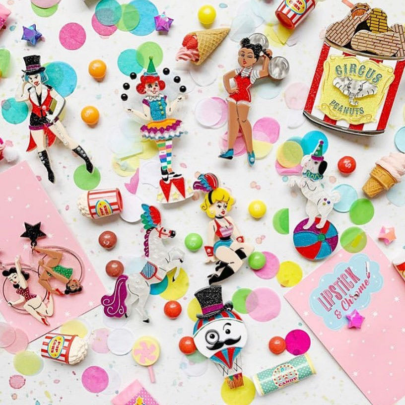 Lipstick and Chrome - All Together Now Earrings - Earrings pin collectible - Main Image 4