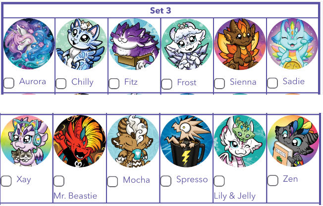 D&B Mr. Beastie Button Pin Set 3 - Button Pin pin collectible - Main Image 2