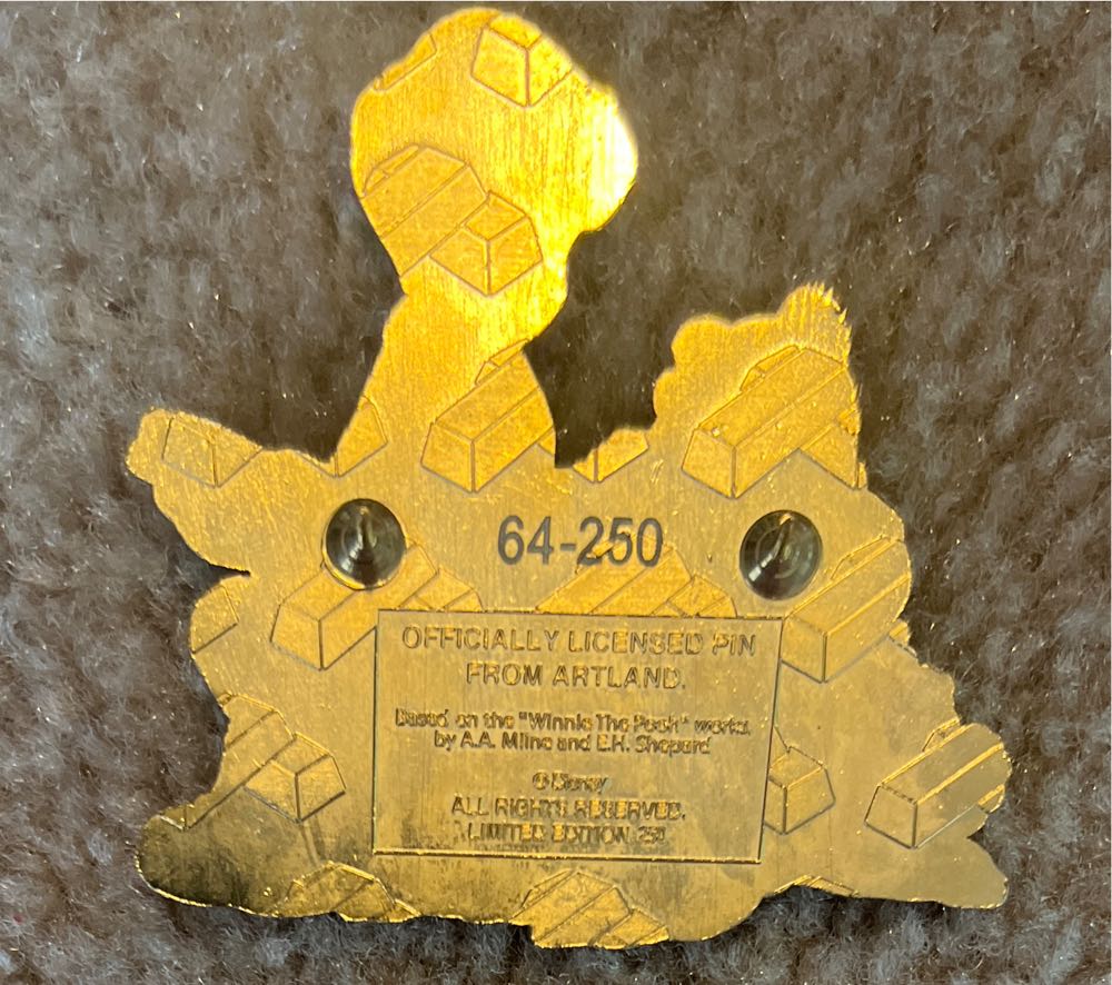 Winnie The Pooh And Christopher Robin On A Stump  pin collectible - Main Image 2