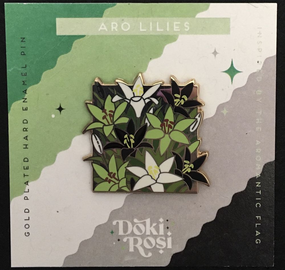 Aro Lilies Doki Rosi - Gold Plated Hard Enamel pin collectible - Main Image 2