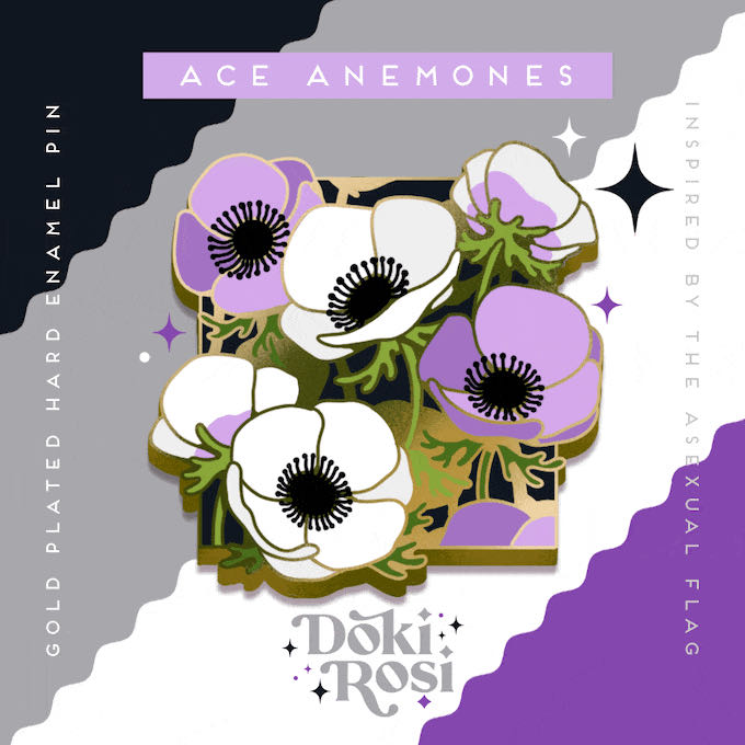 Ace Anemones Doki Rosi - Gold Plated Hard Enamel pin collectible - Main Image 3