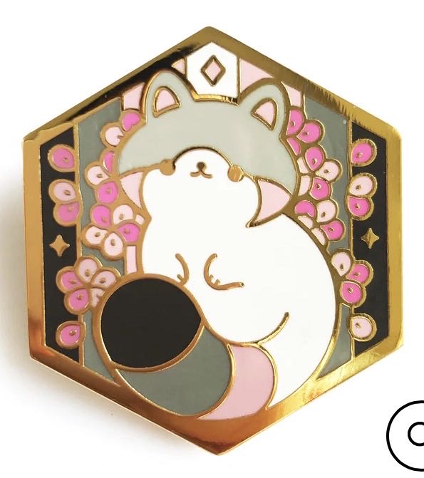 Dani Panda Paws Of Demigirl Paws Of Pride - Gold Plated Hard Enamel pin collectible - Main Image 2