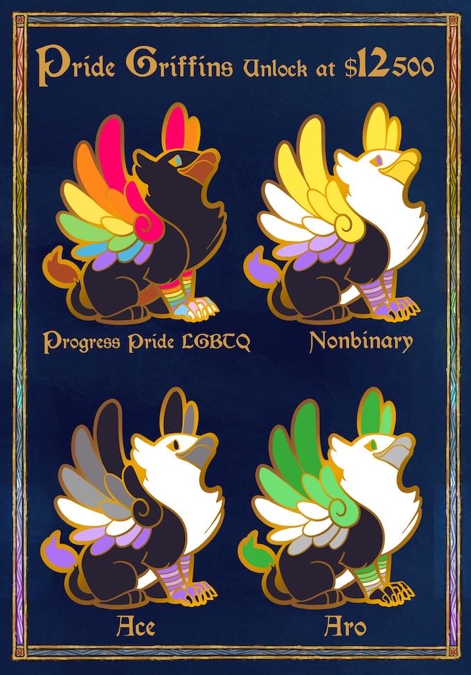 Ace Griffin Legendary Pride Pin Gay Breakfast - Gold Plated Hard Enamel pin collectible - Main Image 3