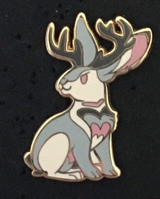 Demigirl Jackalope Legendary Pride Pin Gay Breakfast - Gold Plated Hard Enamel pin collectible - Main Image 1