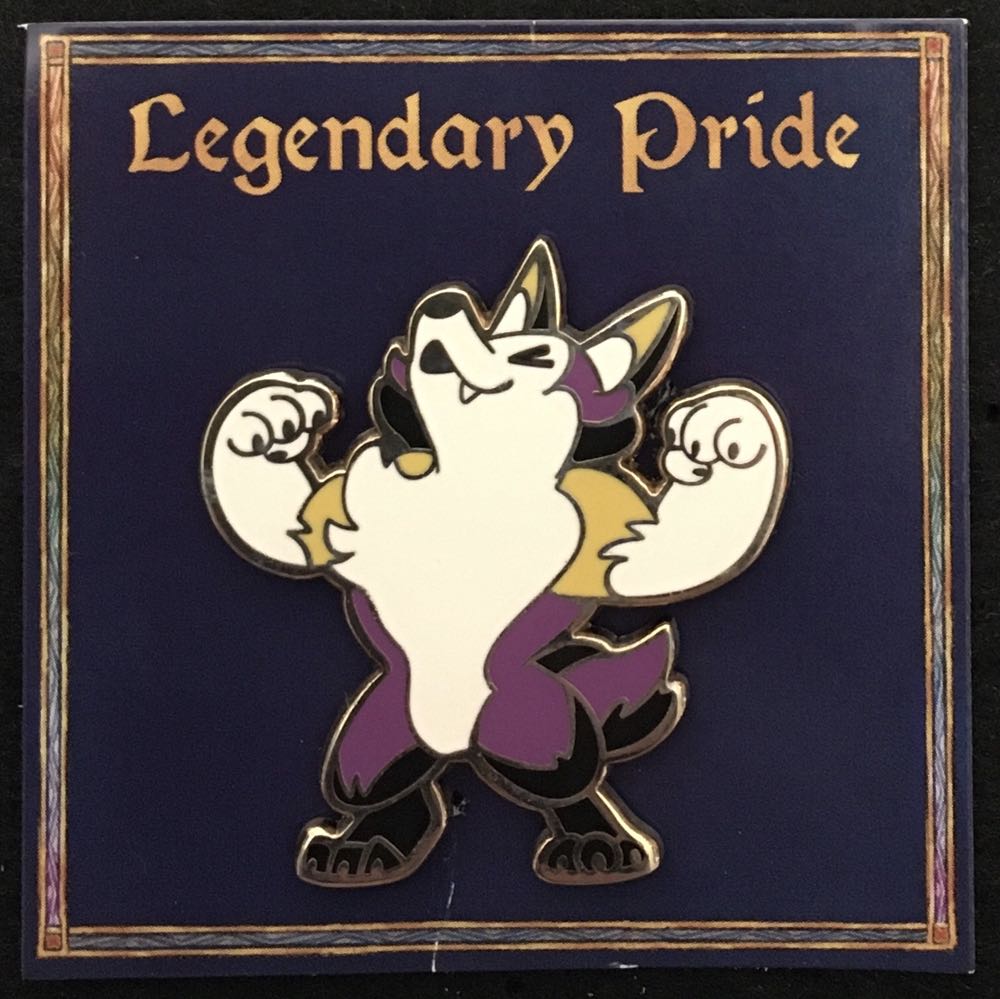 Non Binary Werewolf Legendary Pride Pin Gay Breakfast - Gold Plated Hard Enamel pin collectible - Main Image 2