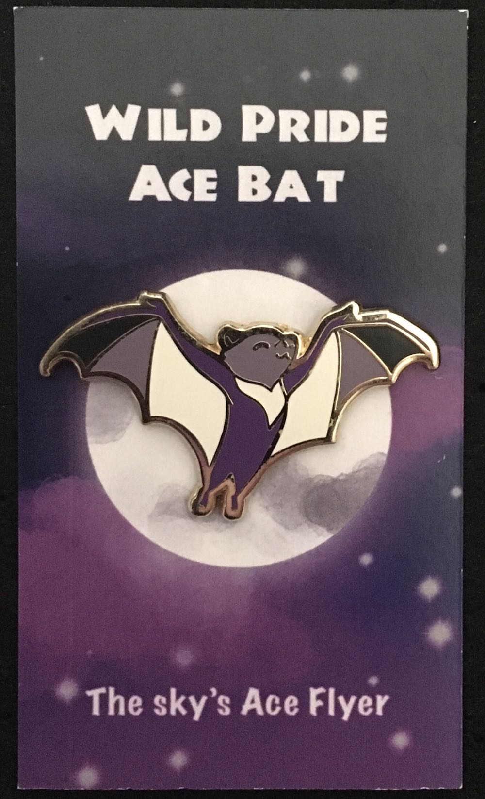 Ace Bat Wild Pride Pin Gay Breakfast - Gold Plated Hard Enamel pin collectible - Main Image 2