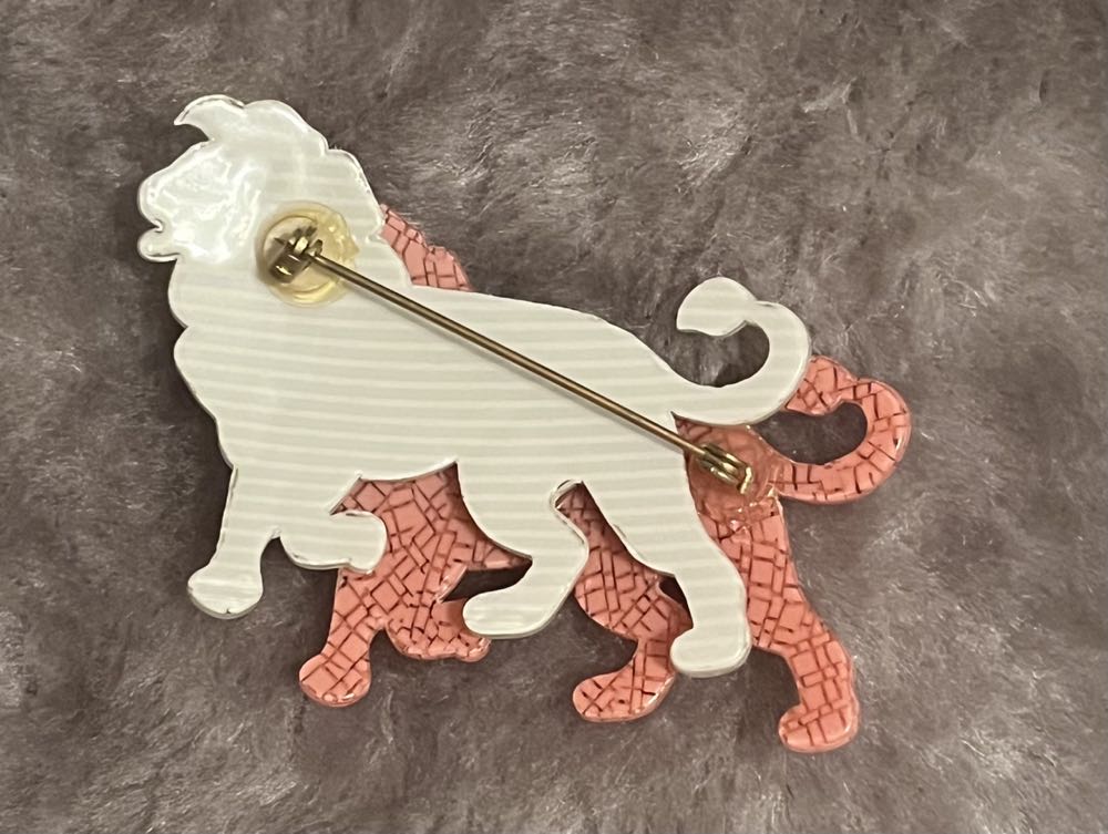 Lea Stein - Double Lions - Brooch pin collectible - Main Image 2
