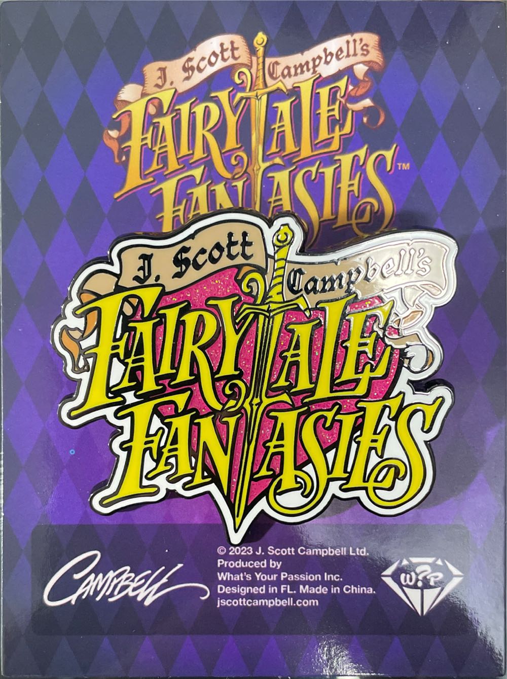 Fairytale Fantasies Crest, 2023 First Edition, J. Scott Campbell pin collectible - Main Image 1
