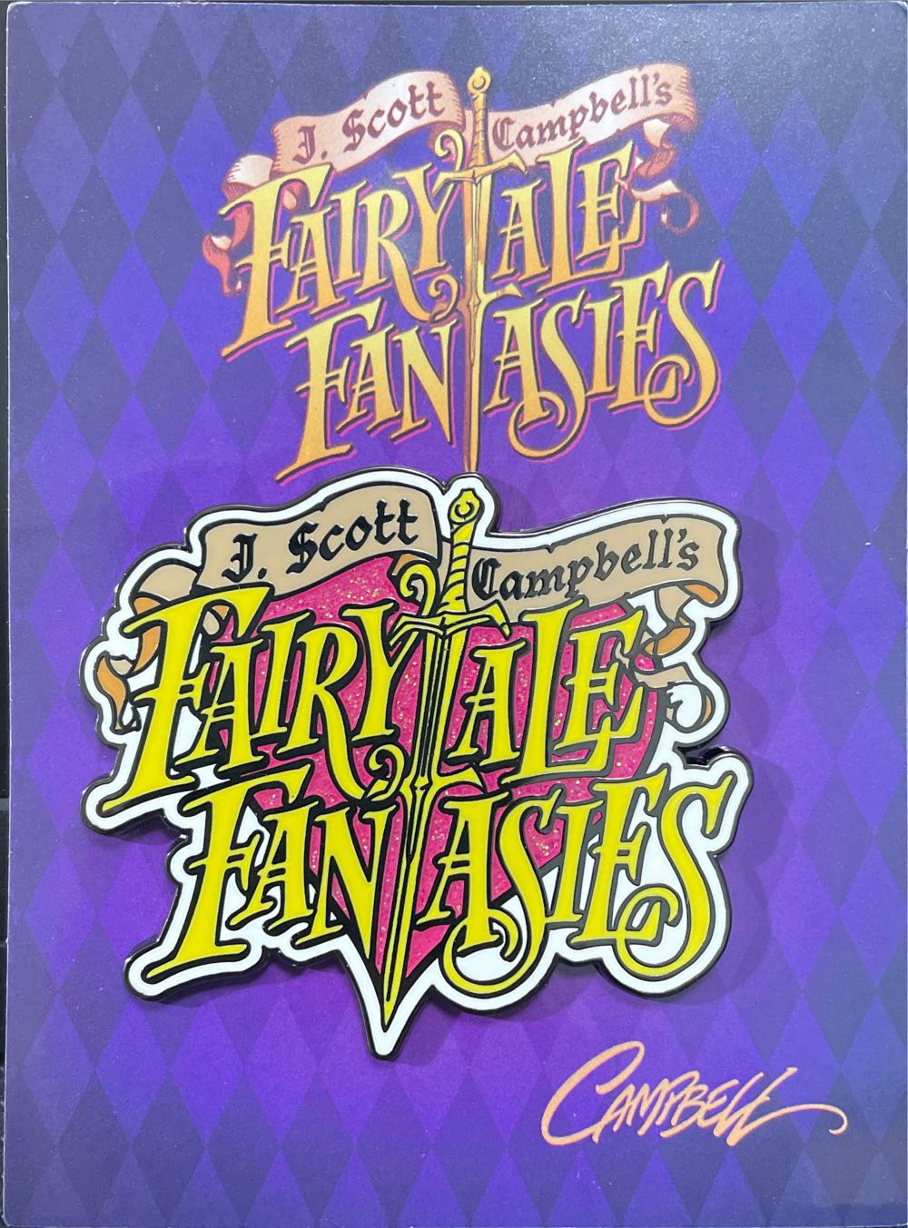 Fairytale Fantasies Crest, 2023 First Edition, J. Scott Campbell pin collectible - Main Image 3