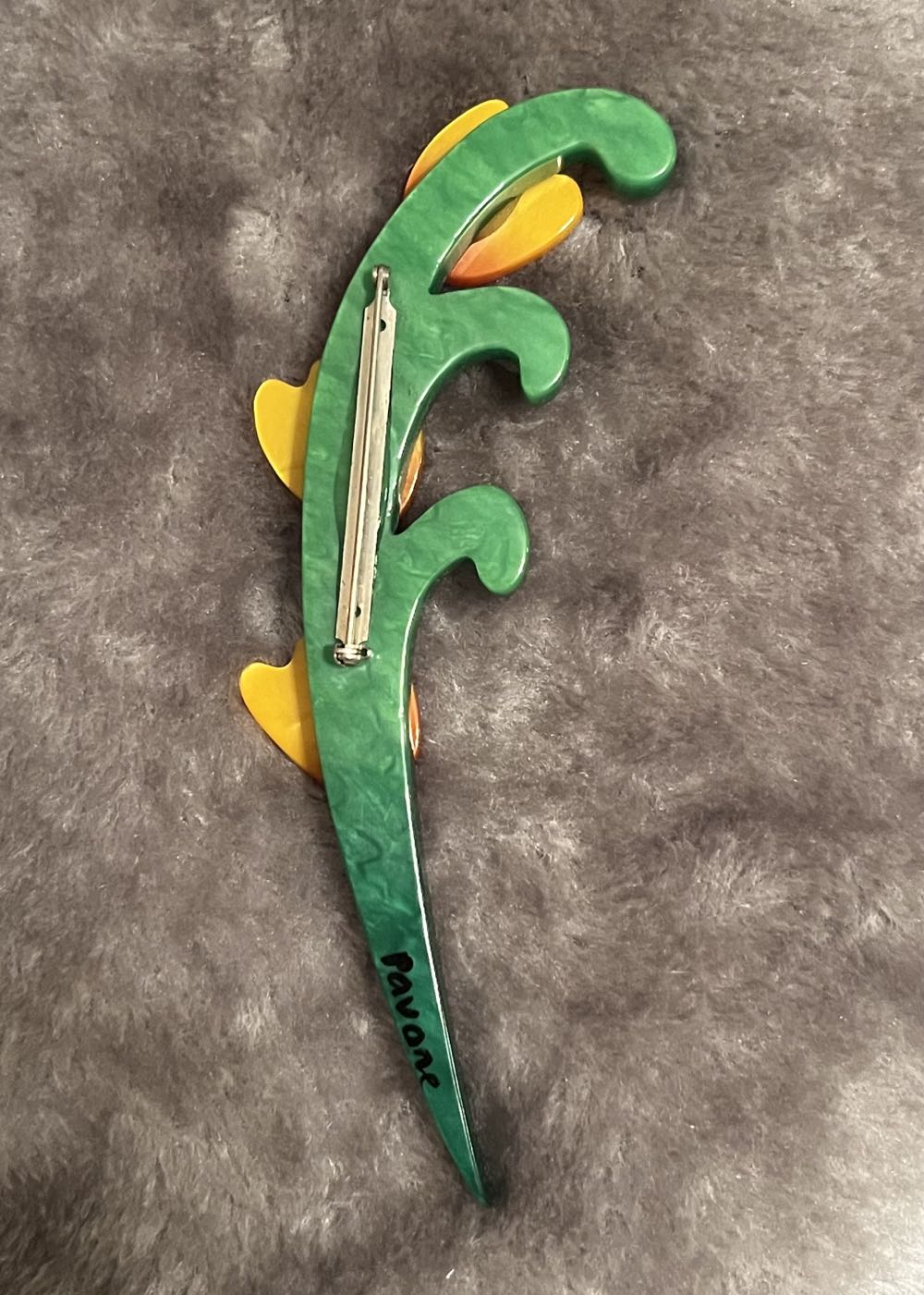 Pavone - Muguet (Yellow Lily of the Valley) - Brooch pin collectible - Main Image 2