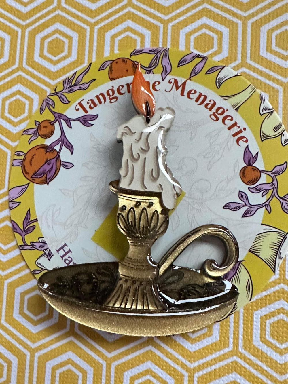 Tangerine Menagerie - Candle - Brooch pin collectible - Main Image 2