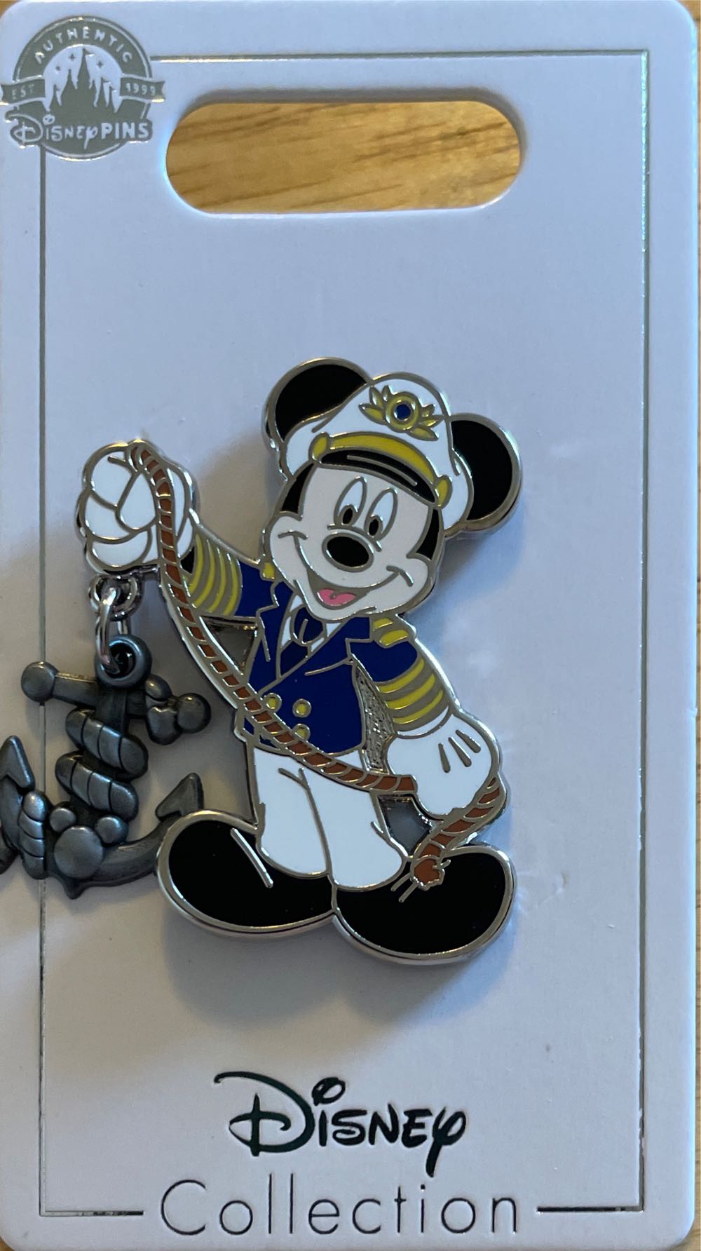 Disney Cruise Line Pin Mickey Mouse Holding Anchor Oe Pin New On Card  pin collectible [Barcode 400006673107] - Main Image 2