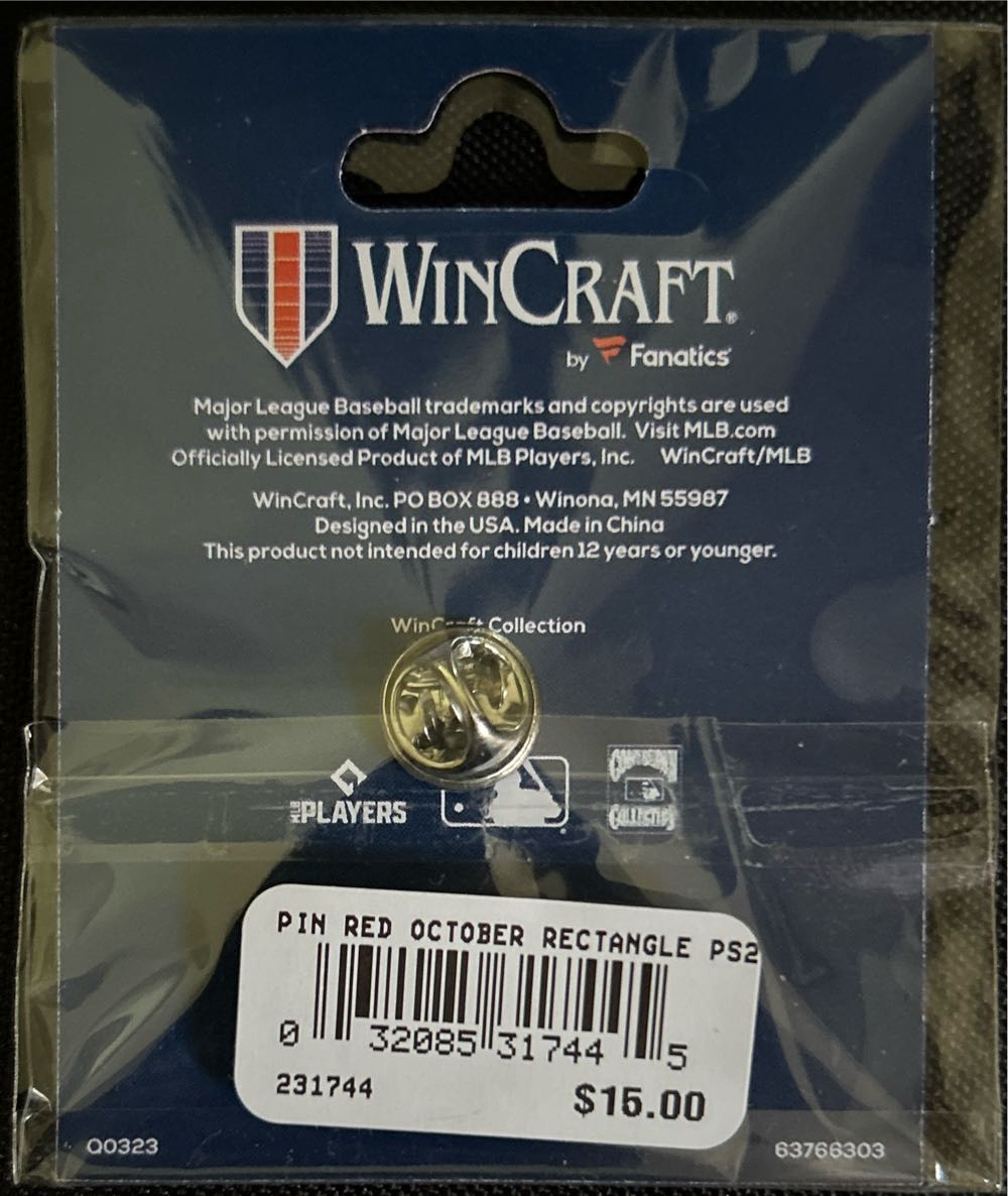 Phillies: Red October 2023 - Commemerative Pin pin collectible [Barcode 032085317445] - Main Image 2