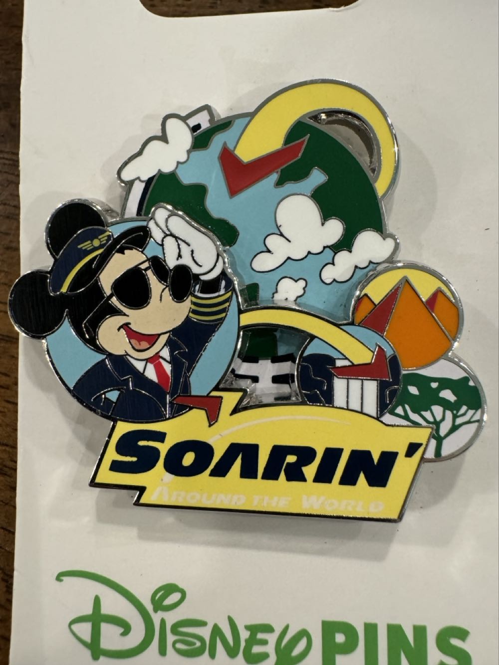 Soarin Around The World, Mickey, Epcot  pin collectible [Barcode 400953767683] - Main Image 3