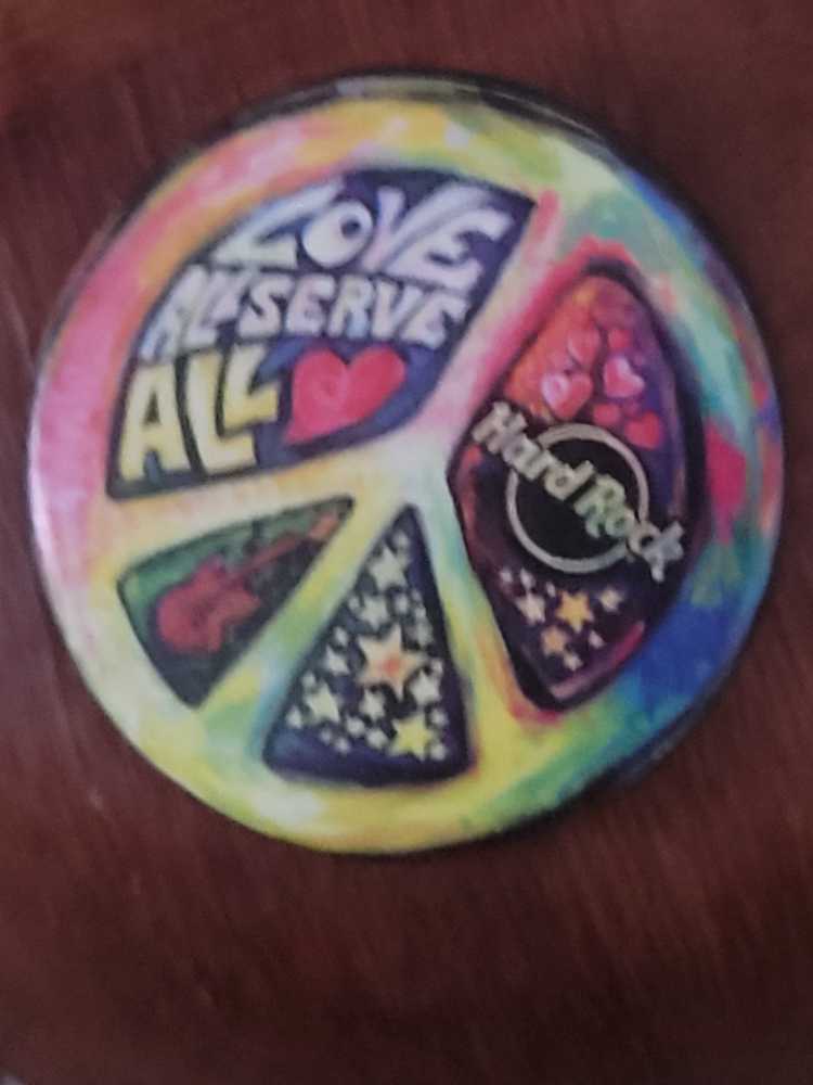 Love All Serve All Hard Rock  pin collectible - Main Image 2