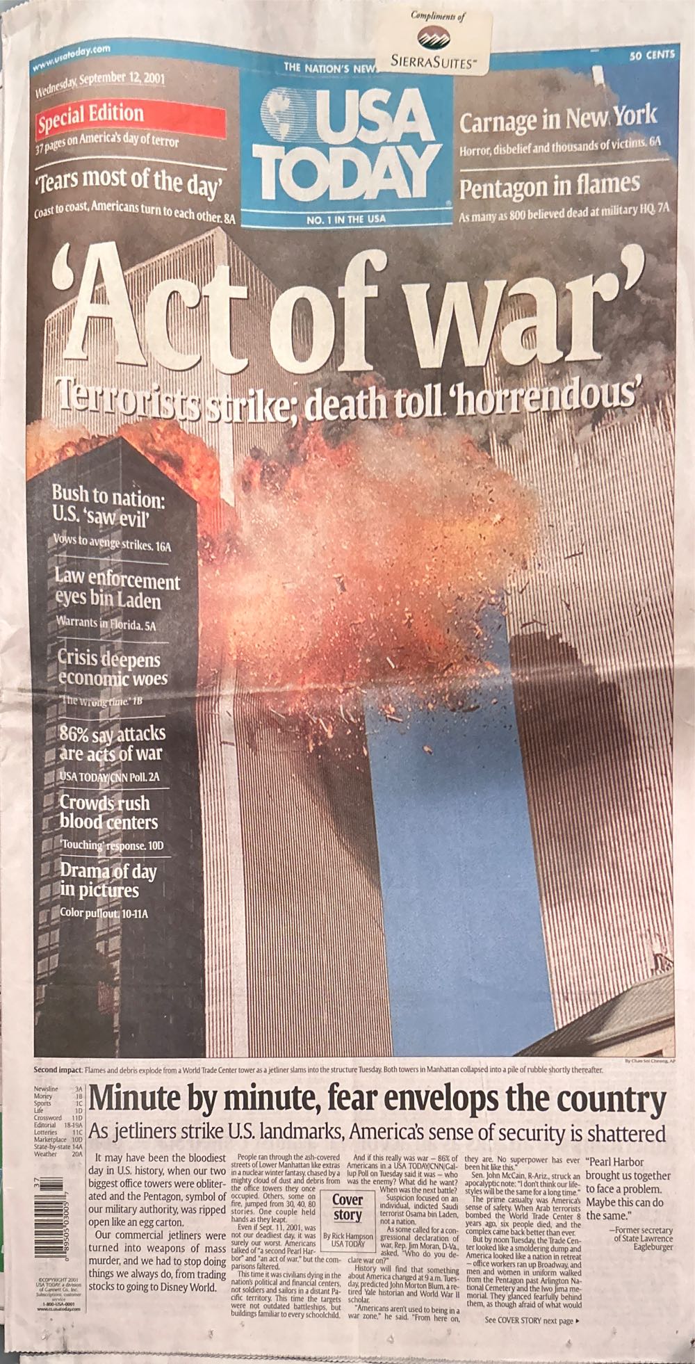 9*11*21 We Will Never Forget  pin collectible - Main Image 2