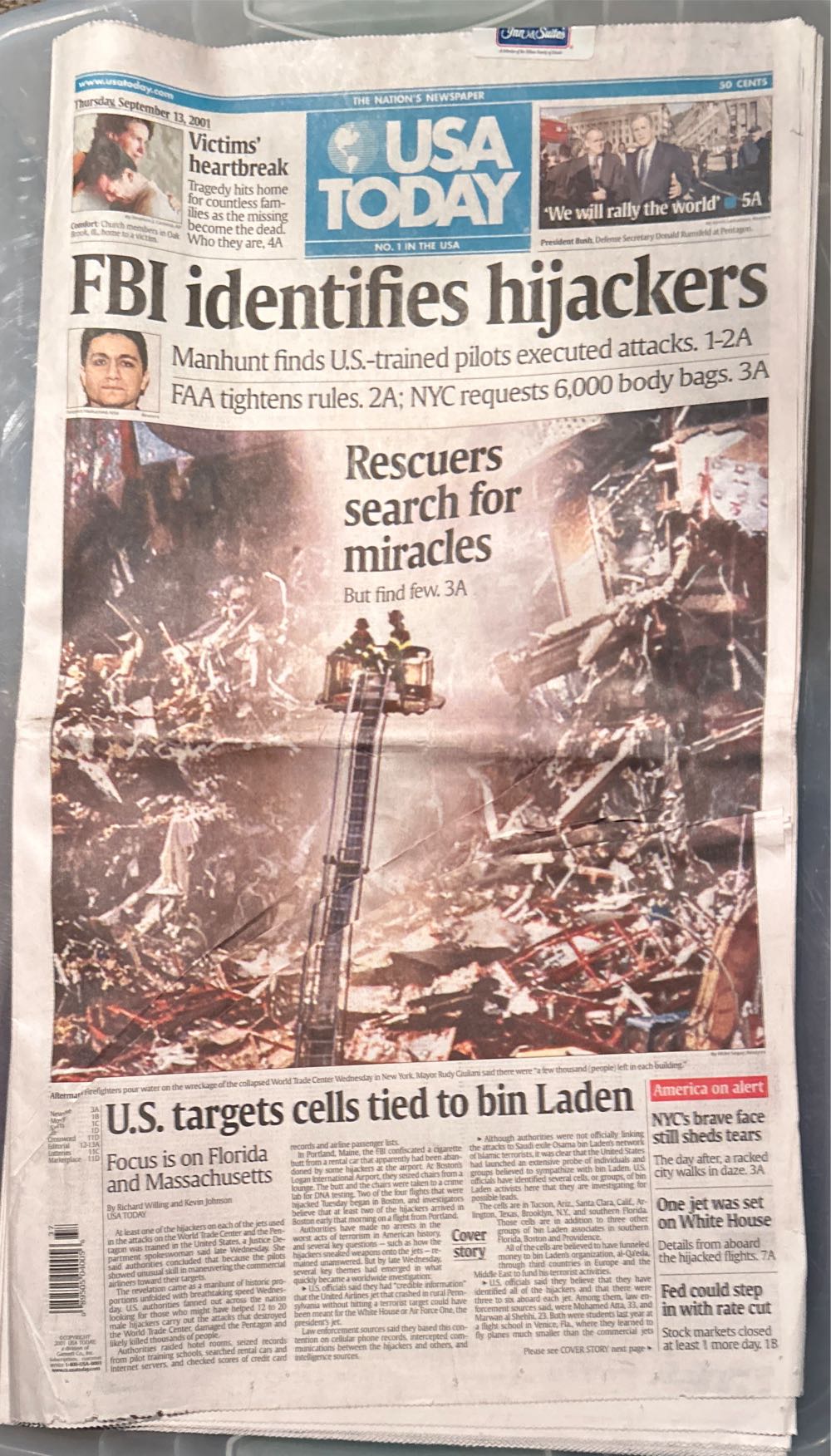 9*11*21 We Will Never Forget  pin collectible - Main Image 3