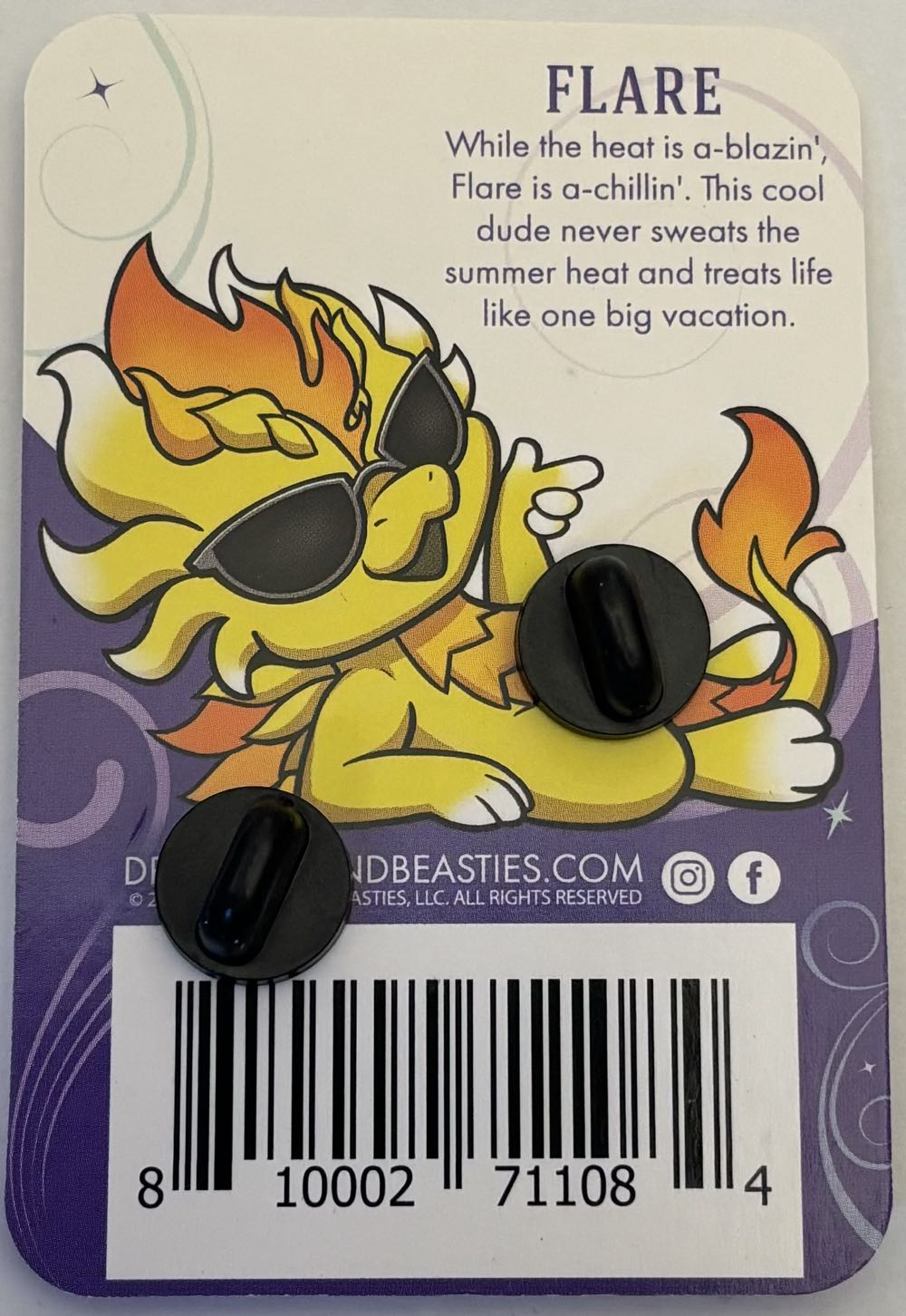 D&B Flare The Summer Dragon - Enamel Pin pin collectible [Barcode 810002711084] - Main Image 3